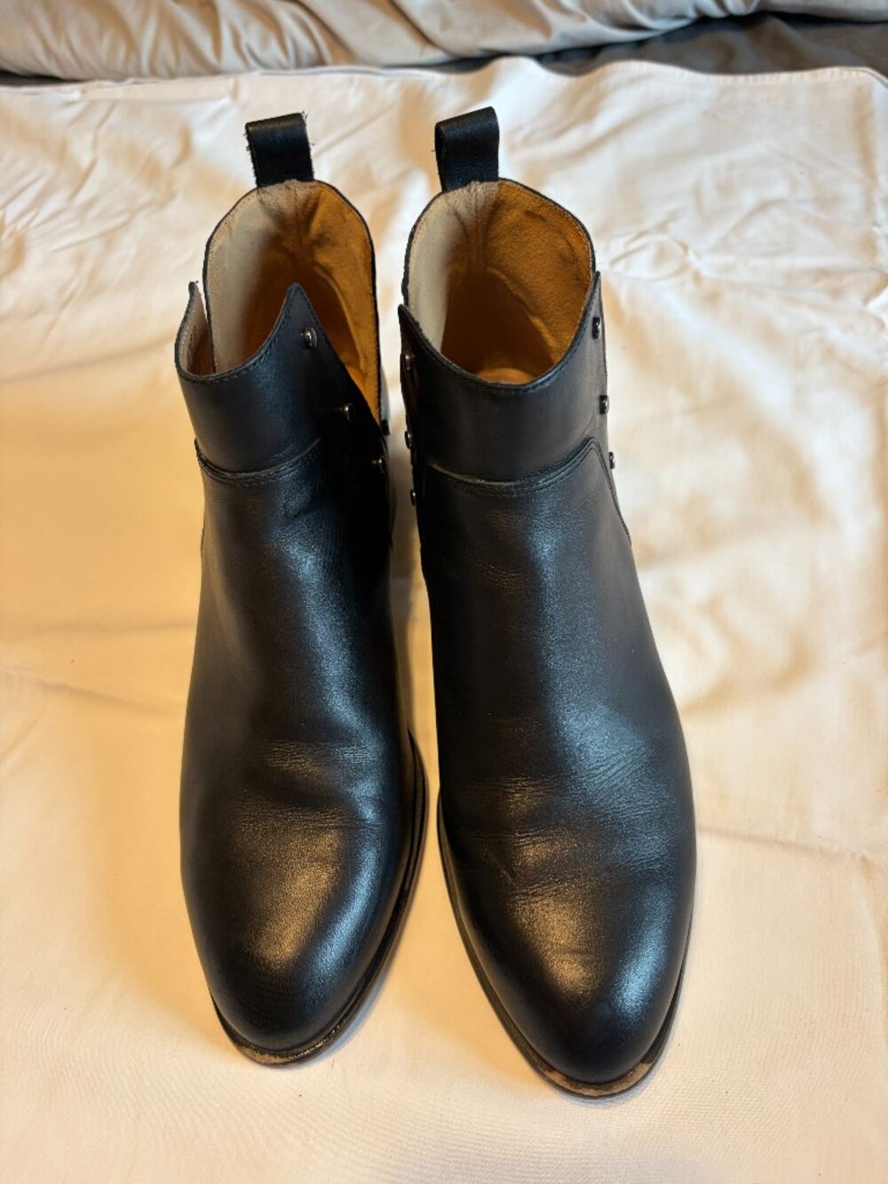 FRANCO SARTO BLACK BOOTIE WITH METALLIC STUDS